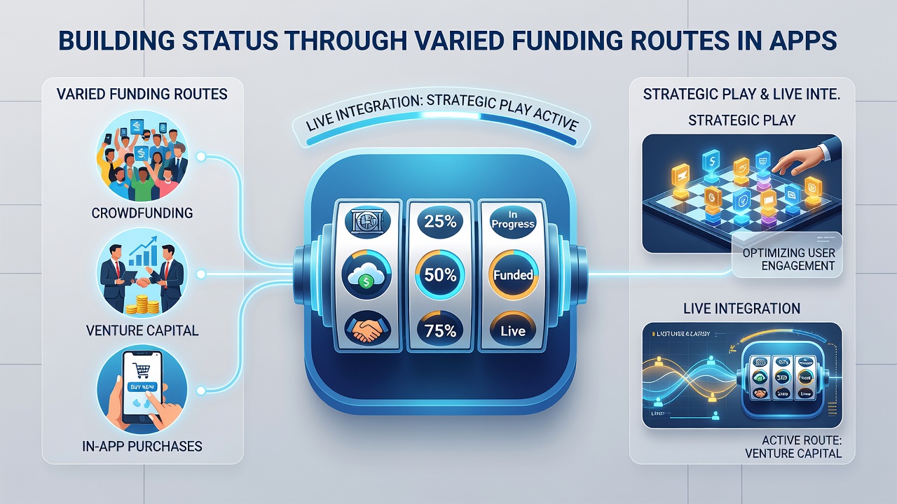 Integration von Live-Interaktionen und Finanzierungswegen für Statusaufbau in Glücksspiel-Apps