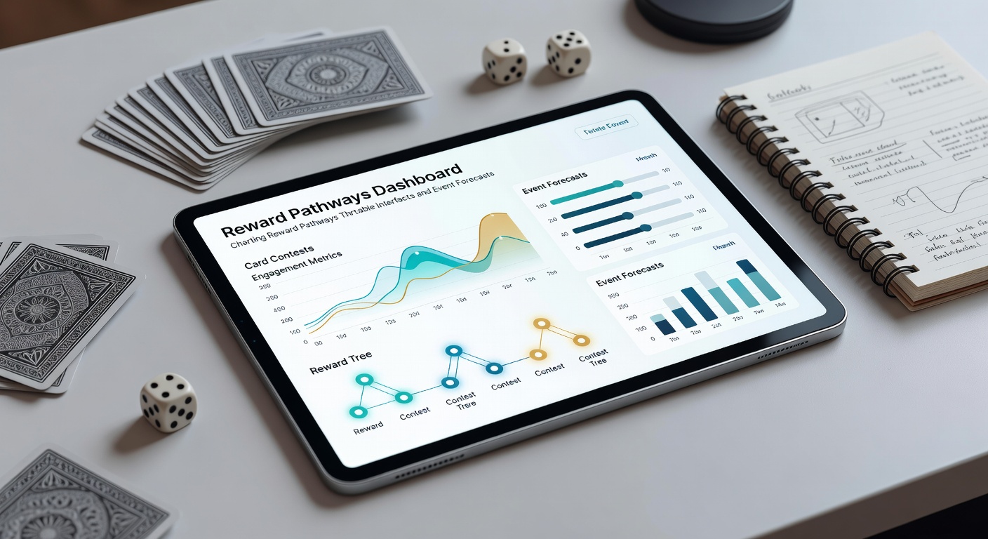 Visualisierung von Belohnungspfaden in mobilen Prognose- und Kartenspiel-Apps